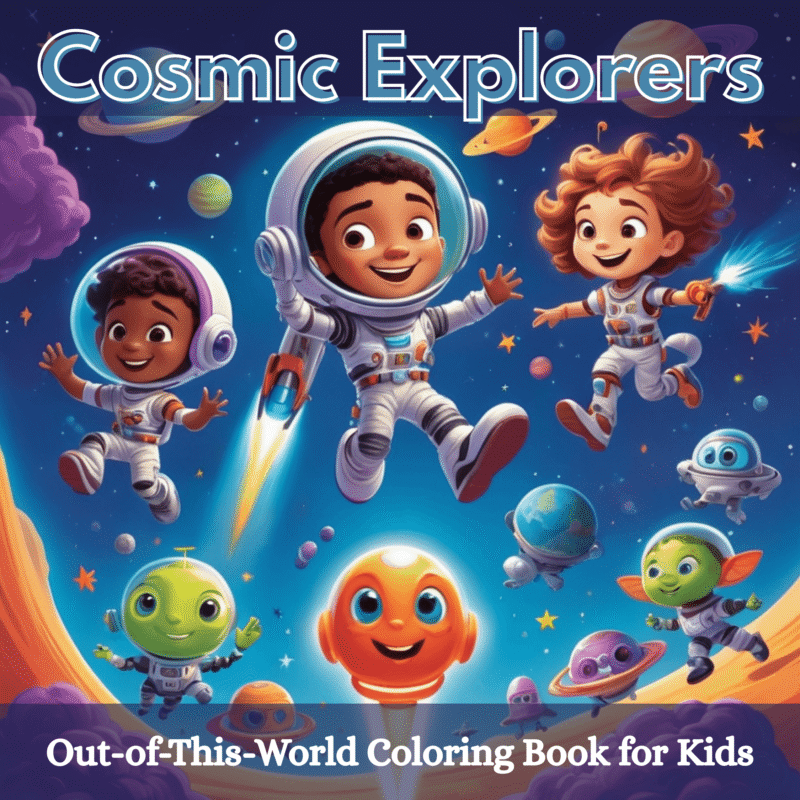 Cosmic Explorers: Out-of-This-World Coloring Book for Kids (Digital Download)